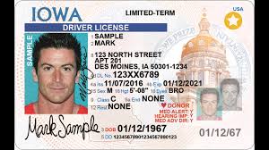 Sample of Iowa Drivers License
