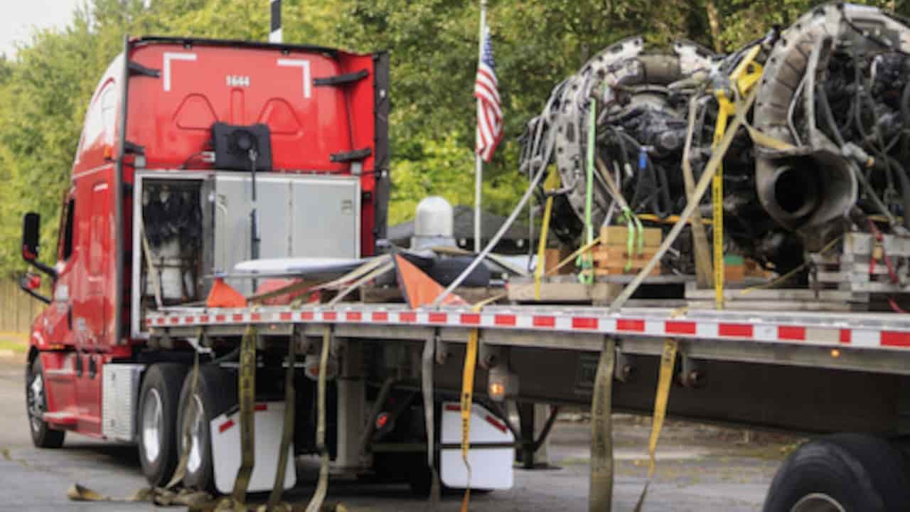 Truck hauling supplies to Camp Toccoa