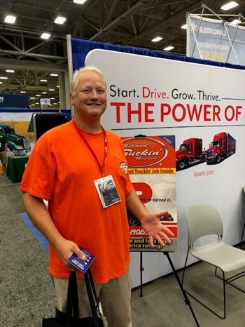 Daniel Walton at a trucking show