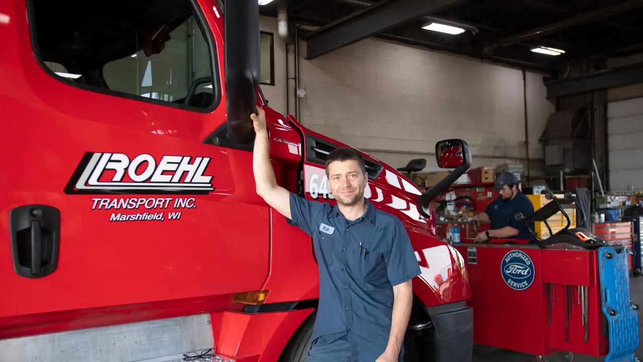 Roehl Maintenance Tech Mentor near semi-truck