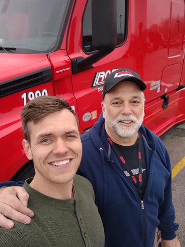 Roehl driver Cliff with Jeremy, his trainer
