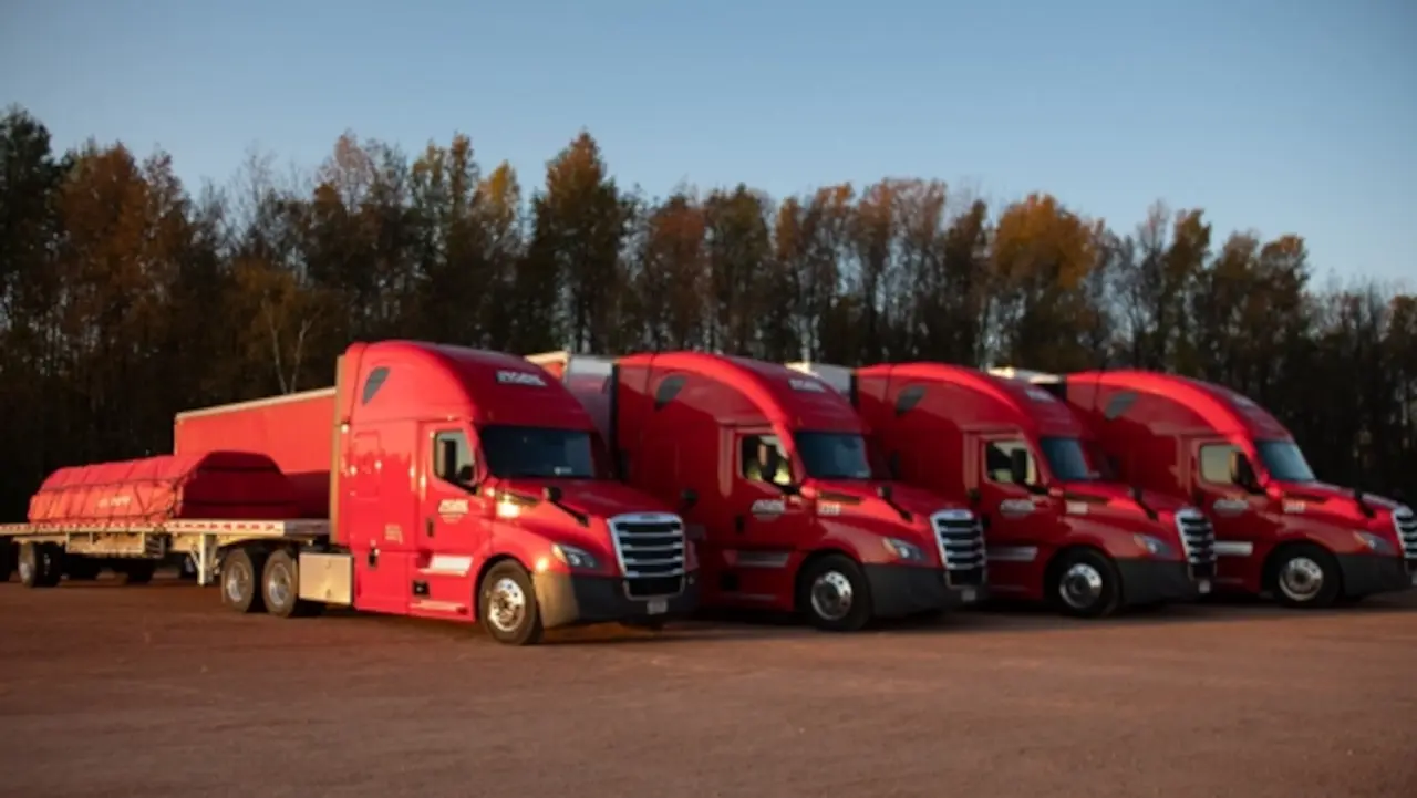 Four Roehl Trucks at Sunrise