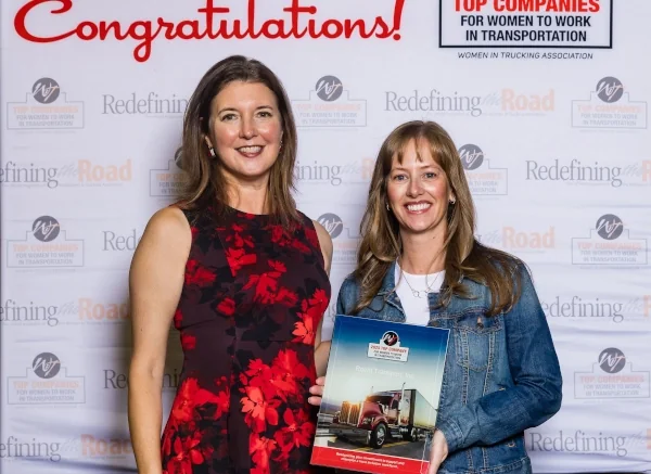 Amanda W. received Roehl's Women in Trucking Top Company for Women to Work for in Transportation award from Jennifer Hedrick Amanda W. received Roehl's Women in Trucking Top Company for Women to Work for in Transportation award from Jennifer Hedrick