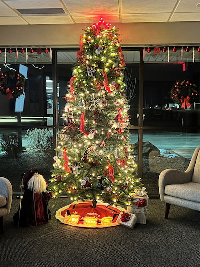 Christmas Tree Marshfield Lobby